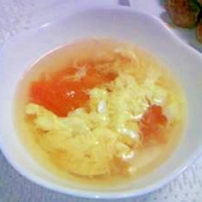 トマトとたまごのコンソメスープ